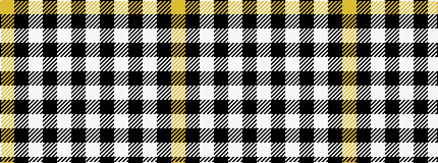 idealised woven sample of pattern WKWKWKY