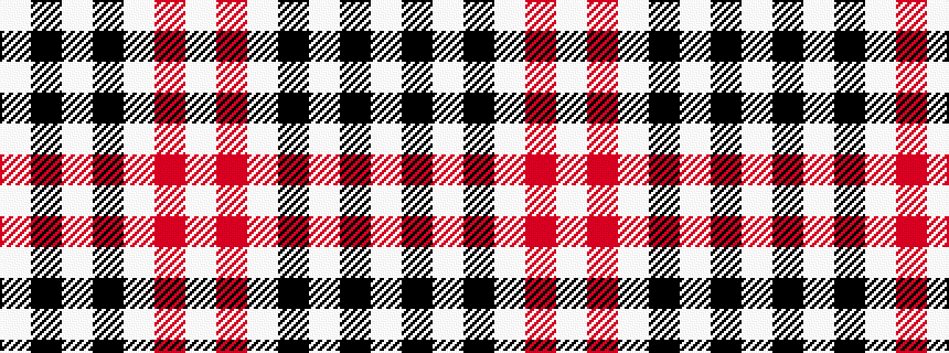 idealised woven sample of pattern WKWKWRW