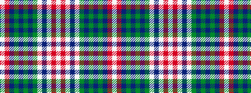idealised woven sample of pattern WRBGBGBGWBWRW
