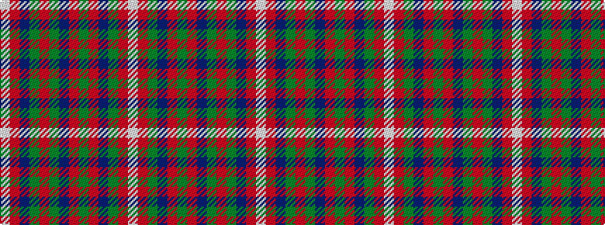 idealised woven sample of pattern WRBGRGBRGRBGRW