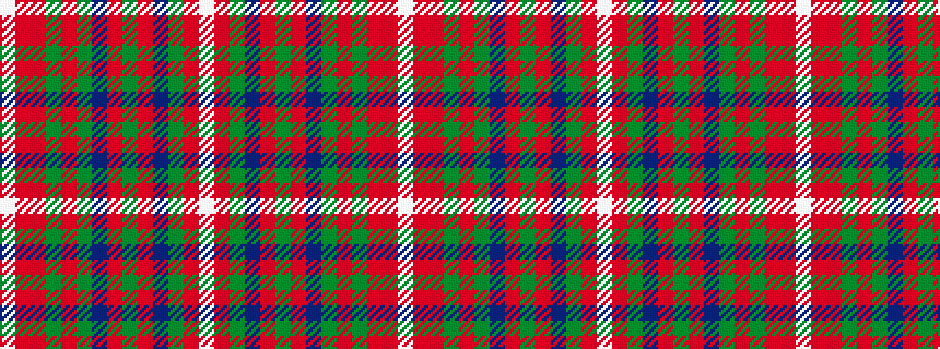 idealised woven sample of pattern WRGBRGRBGRGRRW