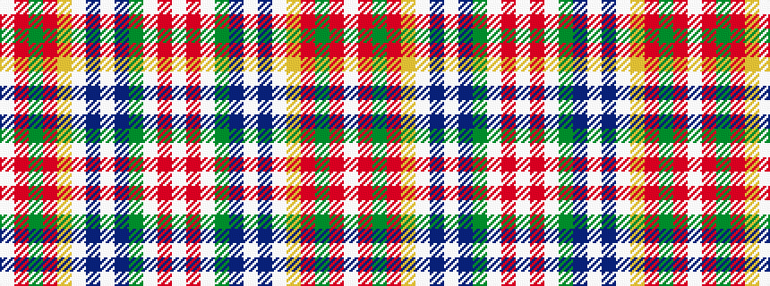 idealised woven sample of pattern WRGRYWBWBGWRW