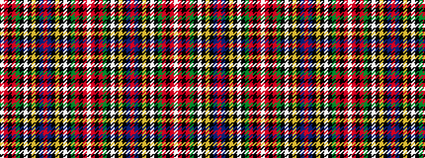 idealised woven sample of pattern WRKRGKWKYKBRBKYKWKGRKRW