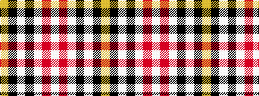 idealised woven sample of pattern WRWKWKY