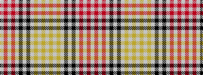 idealised woven sample of pattern WRWRWKWKWYWYW