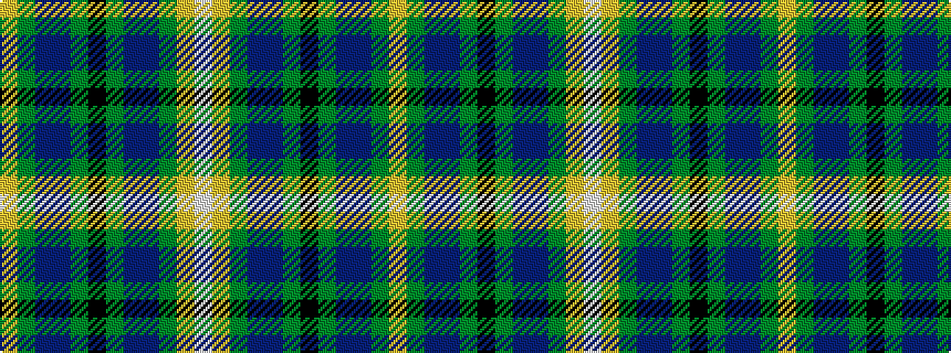 idealised woven sample of pattern WYGBBGKGBBGY