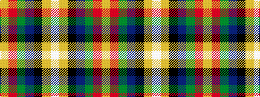 idealised woven sample of pattern WYKBGRY