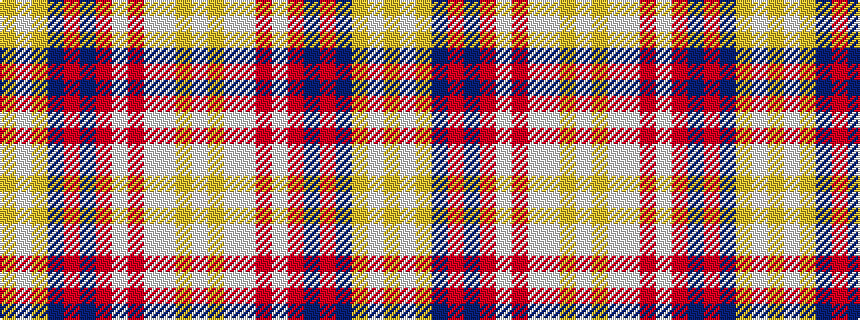 idealised woven sample of pattern WYWWRWRBRBYWY