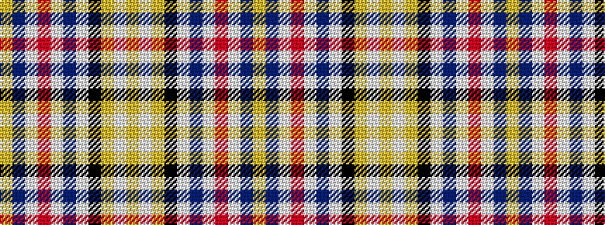 idealised woven sample of pattern YBWRWBWKYWY