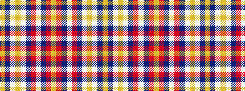 idealised woven sample of pattern YBWYWBRWBRY