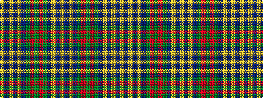 idealised woven sample of pattern YBYBGRGRGBYBYBY