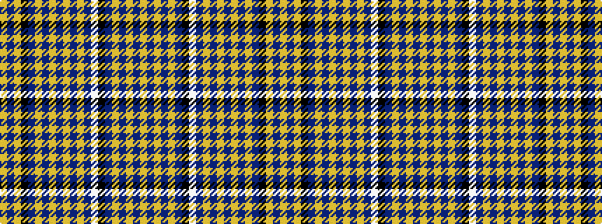 idealised woven sample of pattern YBYBYBKWBYBYBYBYBKYBY