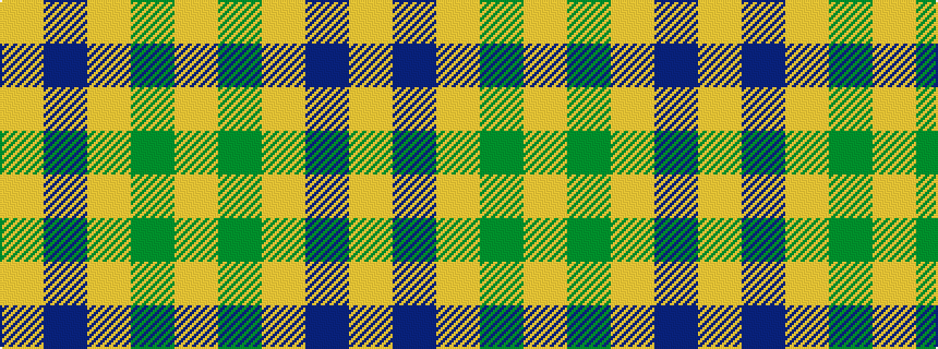 idealised woven sample of pattern YBYGY