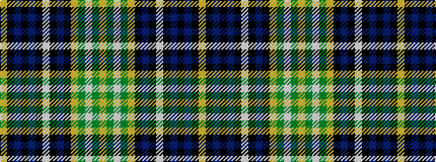 idealised woven sample of pattern YGWGYKBKWKBKBKY