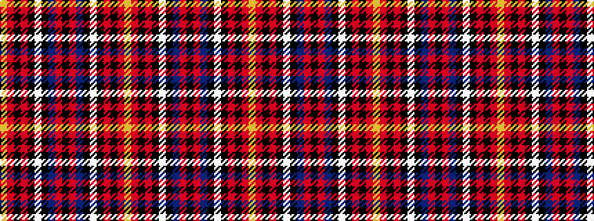 idealised woven sample of pattern YRKRKWKBRKRBKWKRKRY