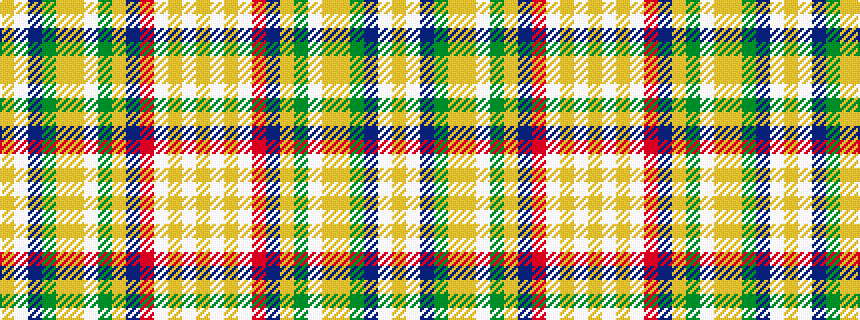 idealised woven sample of pattern YWBGYYWGYBRWYWY