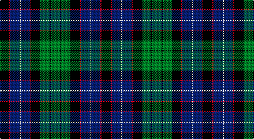 K/16 R2 DB16 W2 DB16 R2 K16 G16 K2 G/16 tartan