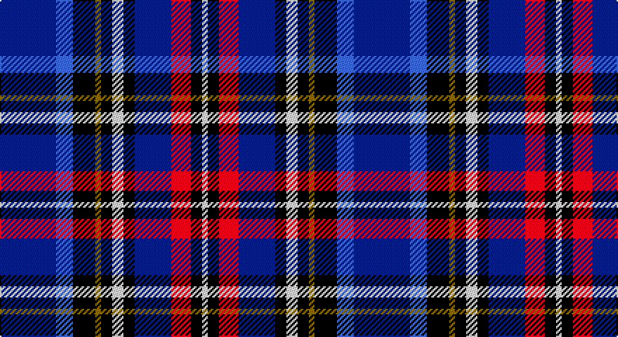 DB/40 B12 K16 Y4 K8 W8 K8 DB26 R14 K8 W/4 tartan