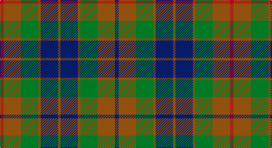 R/6 O28 G28 O4 DB28 O4 DB28 O4 G28 O28 DB/6 tartan