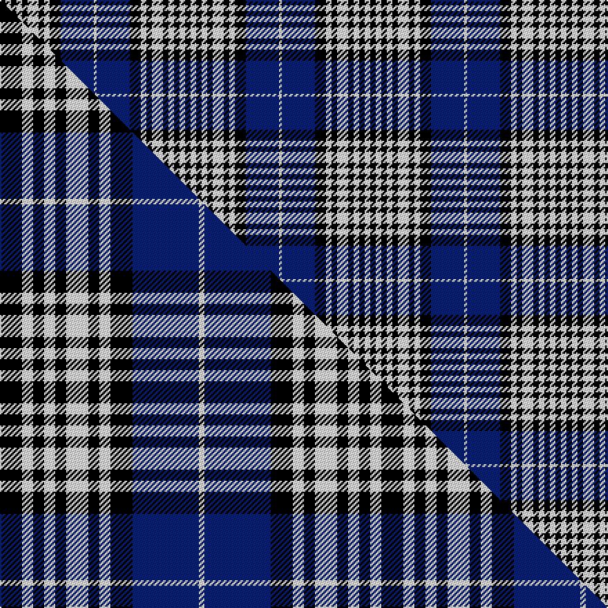 this sett (top) woven against the master sett (bottom)