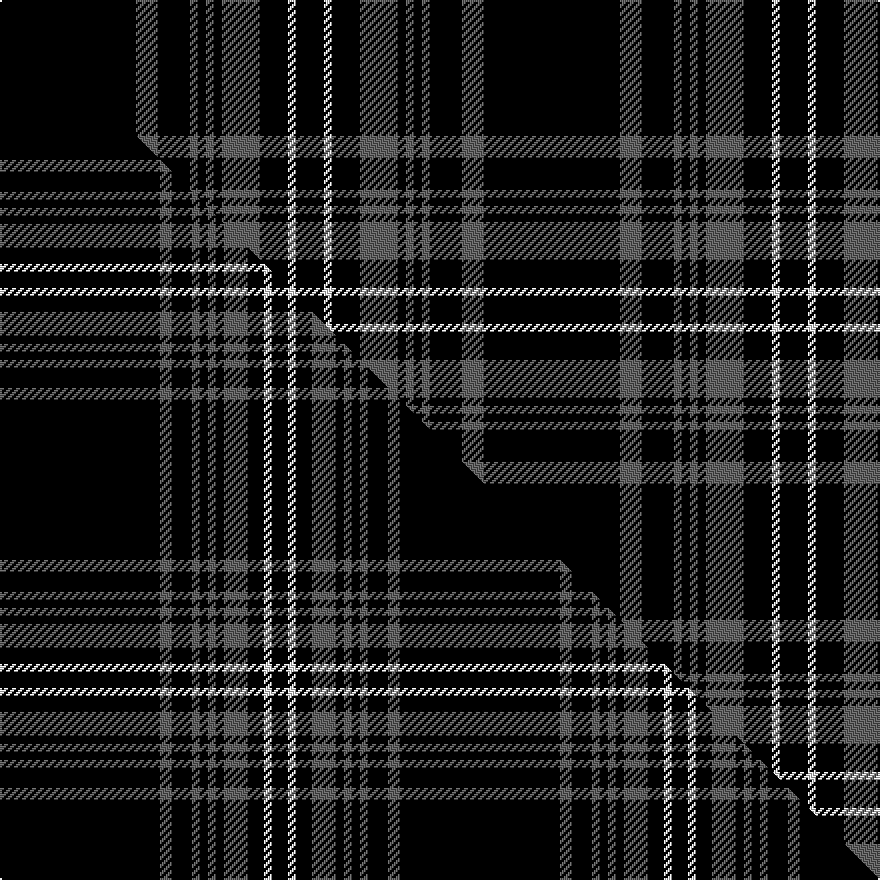 this sett (top) woven against the master sett (bottom)