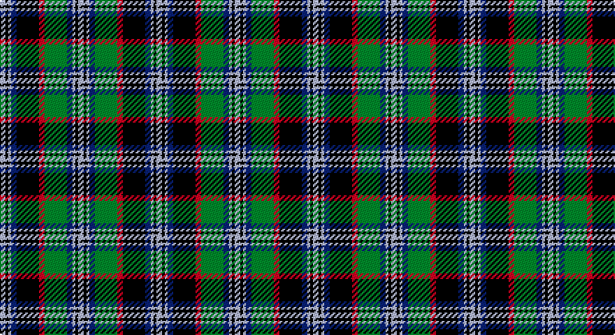 LB/4 K2 LB2 DB4 K16 R4 G16 DB4 LB2 K2 LB/4 tartan