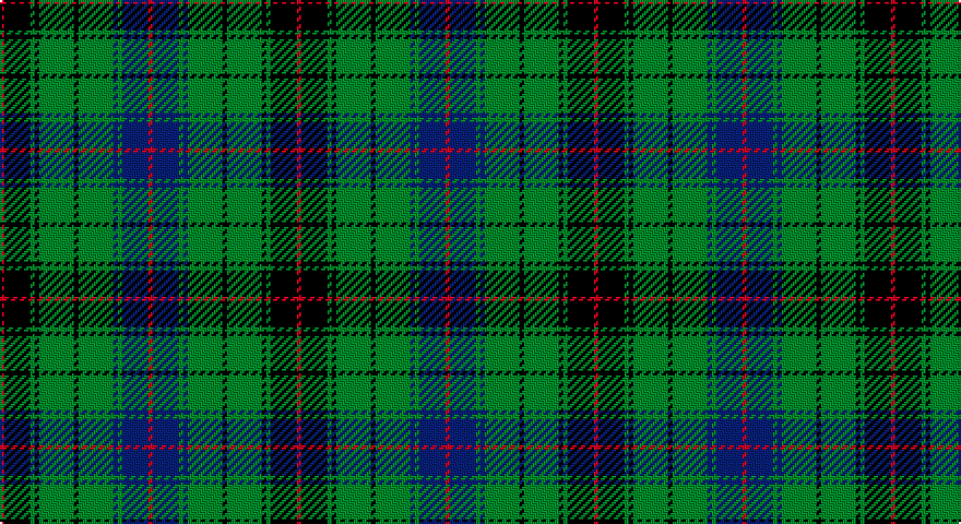 R/2 K12 G2 K2 G16 K2 G16 DB2 G2 DB12 R/2 tartan