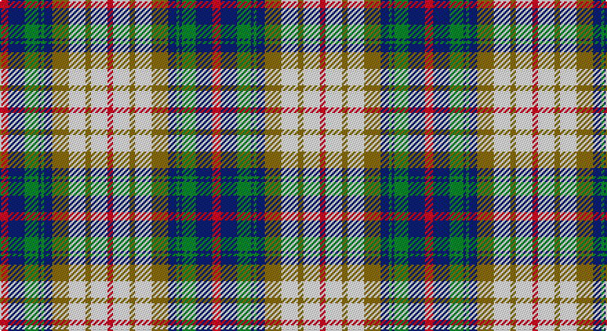 R/6 DB12 G10 DB2 G2 DB6 Y12 W12 Y4 W12 R/4 tartan