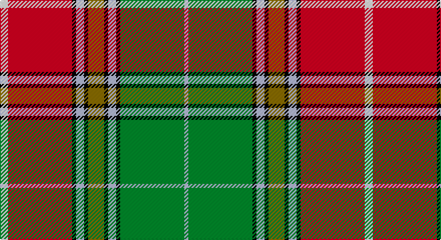 W/8 R64 K4 LB8 K4 Y16 K4 LB8 K4 G64 LB/4 tartan