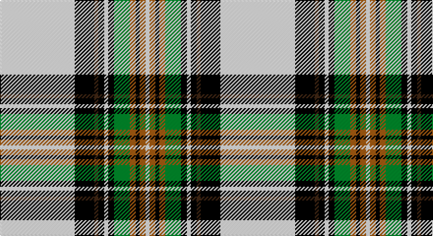 W/76 K20 DO4 K6 W4 K6 G16 O6 K4 O6 W/4 tartan