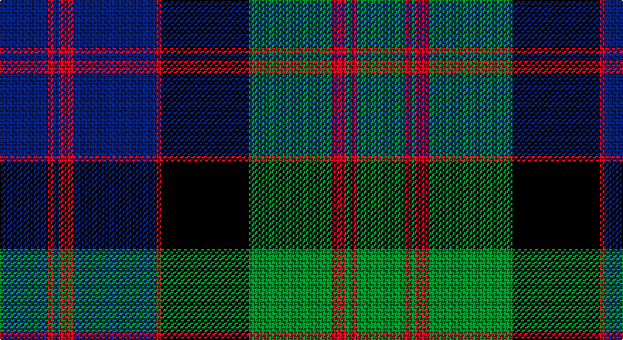 DB/34 R4 DB4 R10 DB58 R4 K62 G58 R10 G4 R4 G/34 tartan