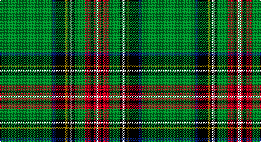 G/88 DB6 K16 Y4 K4 W4 K4 G18 R10 K4 R4 W/4 tartan
