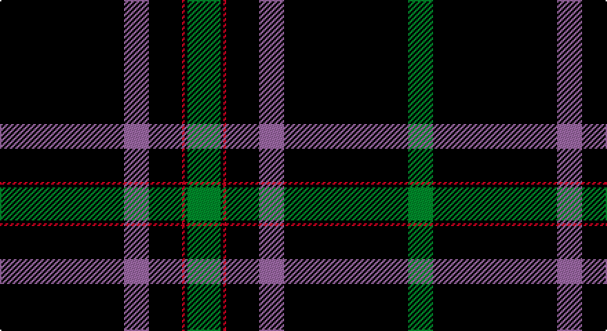 K/90 O18 K24 R2 K2 G24 K2 R2 K24 O18 K90 G/18 tartan