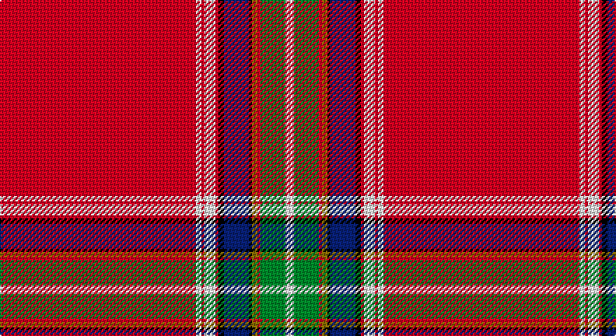 R/140 W4 R2 W8 R2 K4 DB18 K2 Y4 R2 G18 W/6 tartan