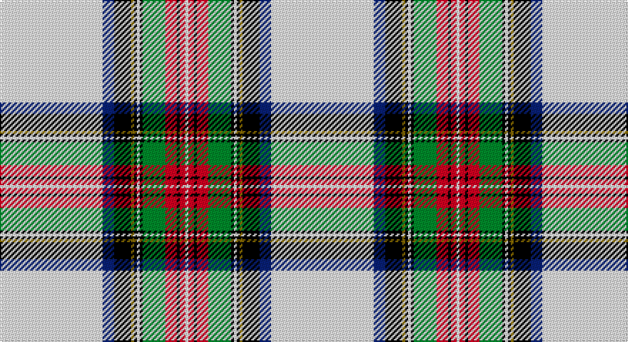 W/72 DB8 K12 Y2 K2 W2 K2 G16 R8 K2 R4 W/2 tartan