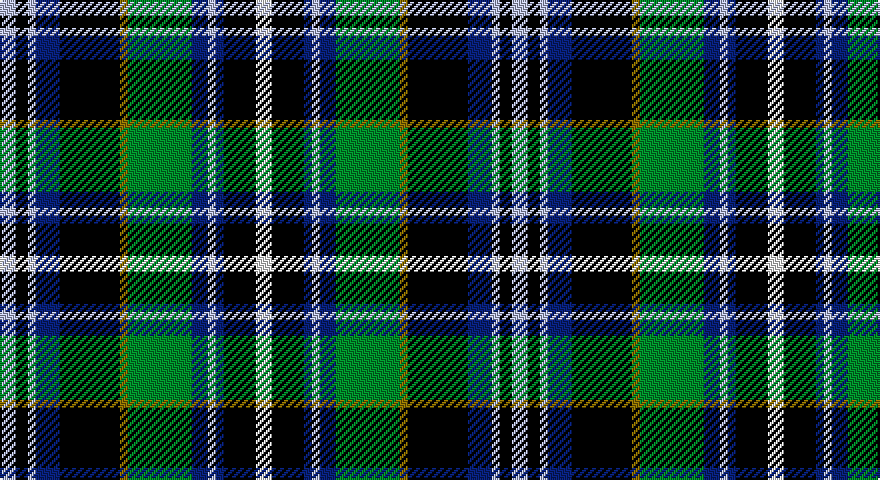 LB/8 K6 LB4 DB12 K30 Y4 G32 DB8 LB4 DB4 K16 W/8 tartan