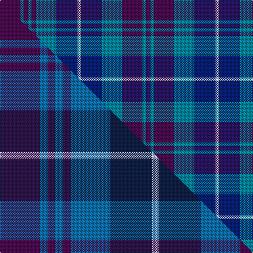 this sett (top) woven against the master sett (bottom)
