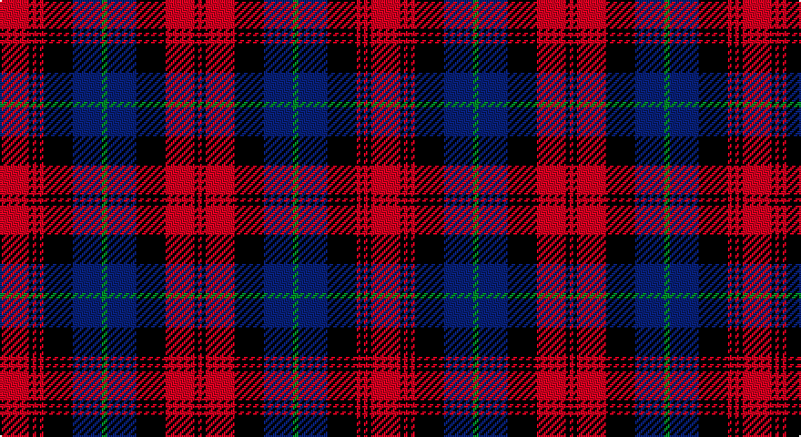 R/16 K2 R2 K2 R2 K16 DB16 G3 DB16 K16 R16 K2 R/2 tartan