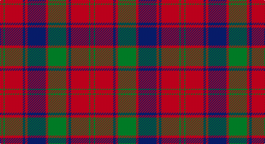 R/6 G2 R30 DB4 R4 DB30 R4 G30 R4 DB4 R30 G2 R/6 tartan