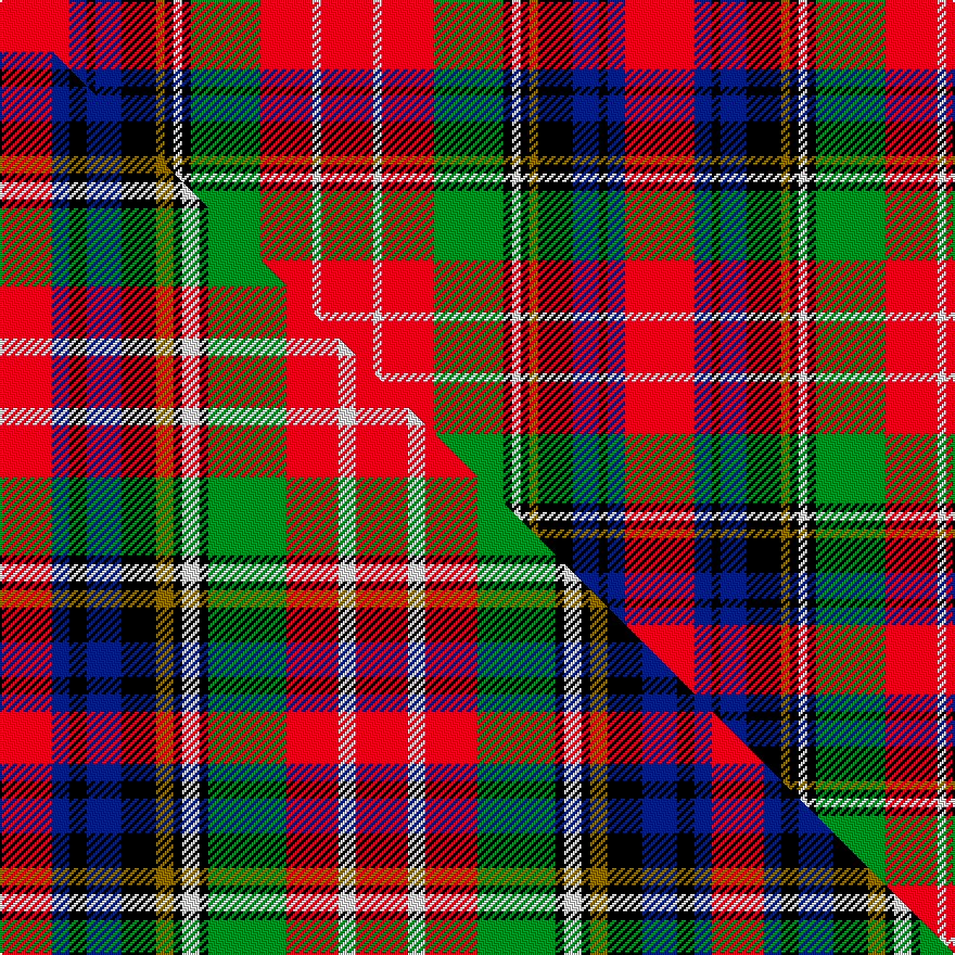 this sett (top) woven against the master sett (bottom)