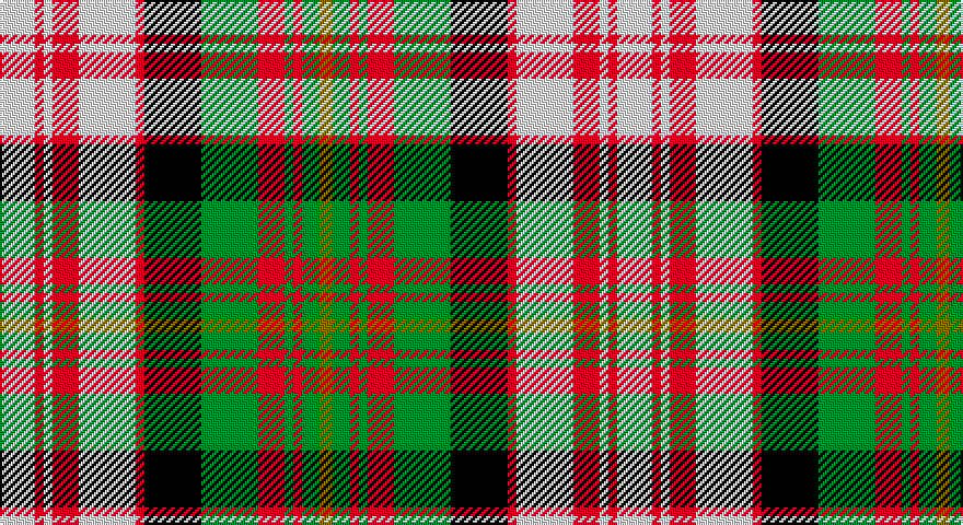 W/16 R4 W4 R12 W26 R4 K26 G26 R12 G4 R4 G8 Y/6 tartan