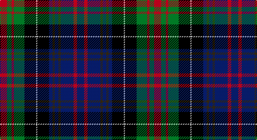 R/12 G8 R4 G18 K20 W2 K20 DB6 DY4 DB6 DY4 DB22 R6 DB/12 tartan