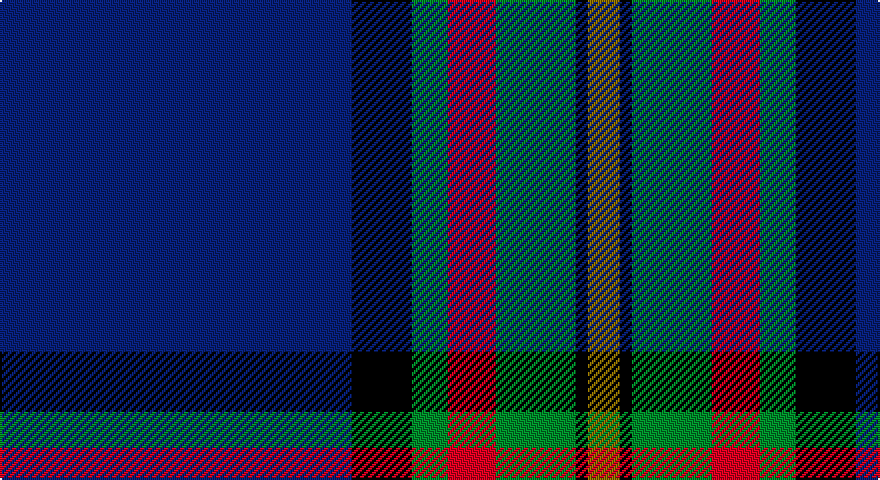 DB/176 K30 G18 R24 G40 K6 Y16 K6 G40 R24 G18 K30 DB48 K/72 tartan