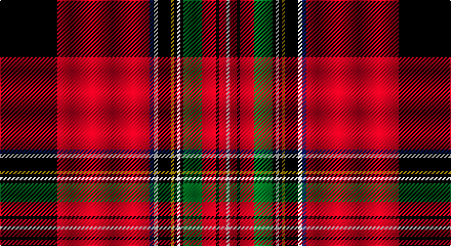 K/56 R90 DB4 W4 K13 Y3 K3 W3 K3 G18 R14 K3 R7 W/3 tartan