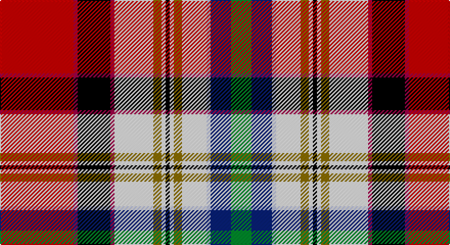 Ri/72 R4 K32 R4 W38 Y8 W4 K4 W4 Y8 W24 LB4 DB20 G/20 tartan