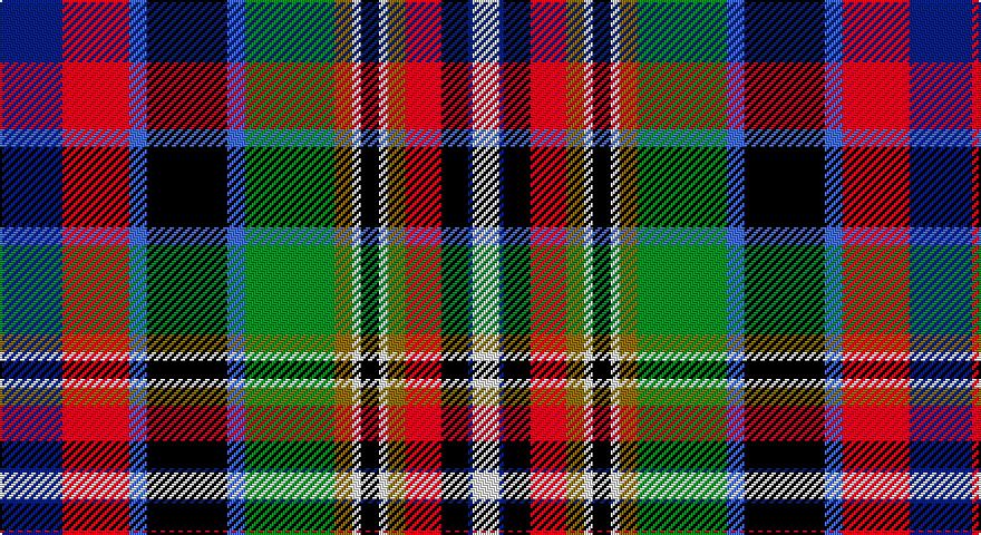 DB/28 R30 B8 K36 B8 G40 Y8 W4 K8 W4 Y8 R16 K12 DB2 W/12 tartan