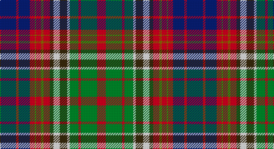 DB/26 R4 DB18 R8 Y2 R8 Y4 R10 DY6 W10 DY12 W4 G14 R4 G26 R/14 tartan