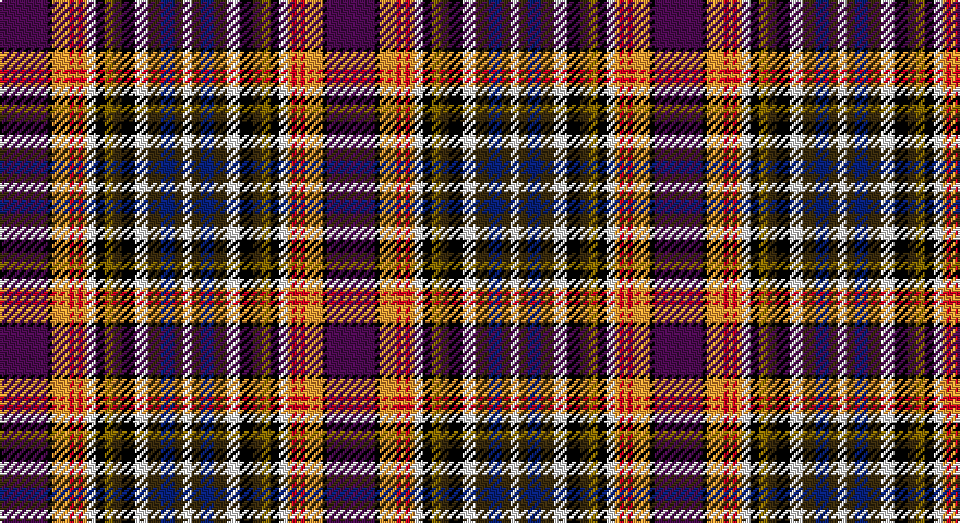 DP/22 K2 LO8 R2 LO2 R2 LO2 W4 K4 Y4 DY4 K6 W6 DY6 DB6 DY4 W/4 tartan