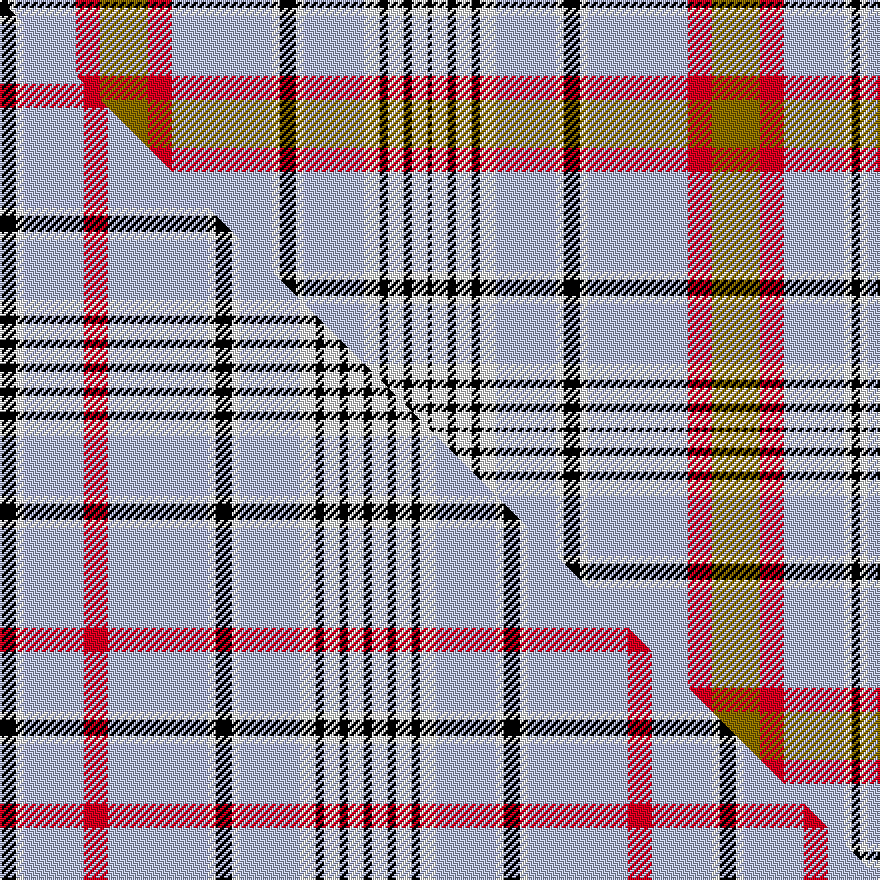 this sett (top) woven against the master sett (bottom)