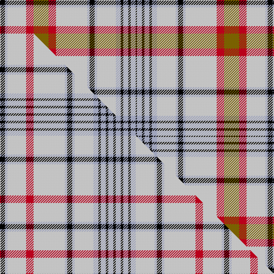 this sett (top) woven against the master sett (bottom)